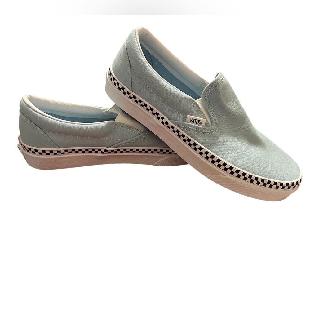 VANS Unisex Classic Slip-On Cool Blue Men 7 Wmn 8.5 Baby Blue
